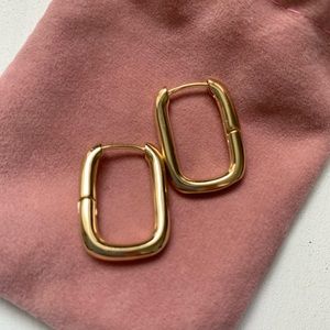 Etsy Chunky 925 Oval Hoop Earrings